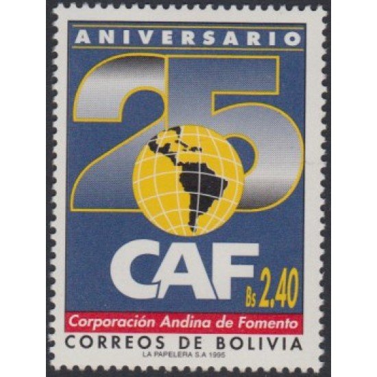 Bolivia 892 1995 25 Aniversario Corporación Andina de Fomento MNH Bolivia 892 1995 25 Aniversario Corporación Andina de Fomento MNH