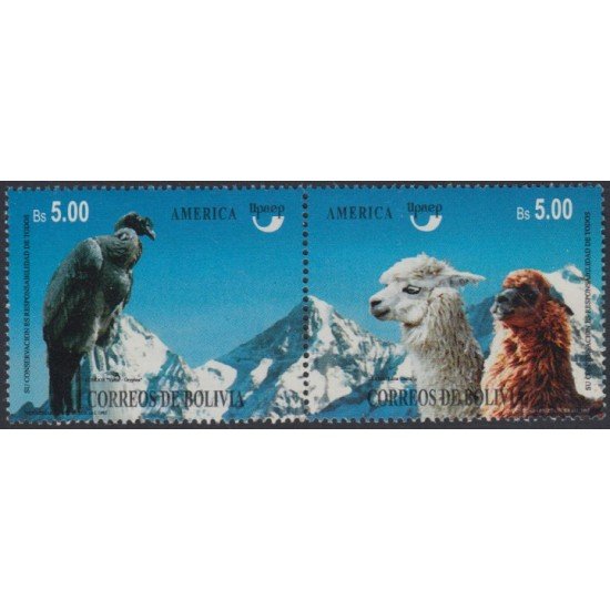 Bolivia 896/97 1995 América Upaep Preservación de la Fauna MNH Bolivia 896/97 1995 América Upaep Preservación de la Fauna MNH