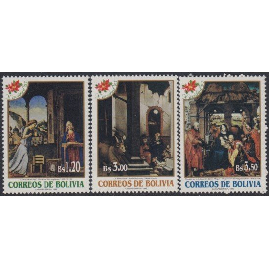 Bolivia 905/07 1995 Navidad Christmas MNH