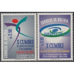 Bolivia 921/22 1996 X Cumbres de Jefes de Estado y de Gobierno MNH