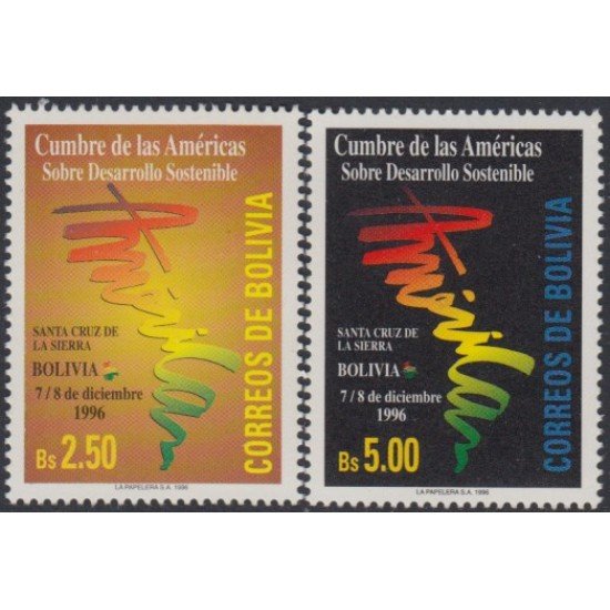 Bolivia 923/24 1996 Cumbre de las Américas sobre Desarrollo sostenible MNH Bolivia 923/24 1996 Cumbre de las Américas sobre Desarrollo sostenible MNH