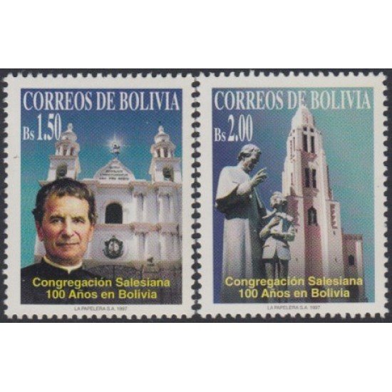 Bolivia 949/50 1997 100 Años de la Congregación Salesiana en Bolivia MNH Bolivia 949/50 1997 100 Años de la Congregación Salesiana en Bolivia MNH