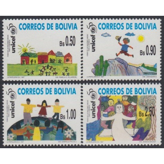 Bolivia 951/54 1997 50 Años de la Unicef MNH Bolivia 951/54 1997 50 Años de la Unicef MNH