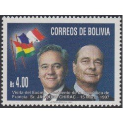 Bolivia 955 1997 Visita del Presidente de Francia Jacques Chirac MNH