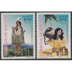 Bolivia 965/66 1997 Upaep Trajes típico del Valle y de Oriente MNH