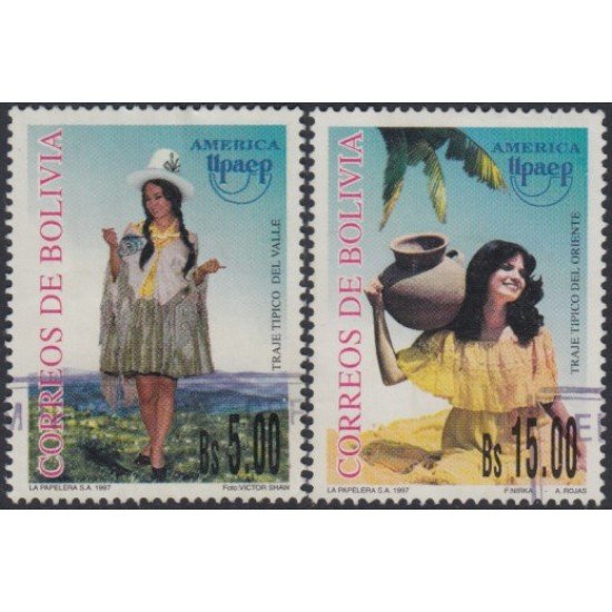 Bolivia 965/66 1997 Trajes típico del Valle y de Oriente Usado