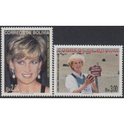 Bolivia 968/69 1997 Lady Diana Princesa de Gales MNH