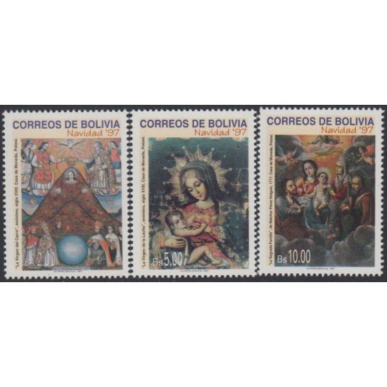 Bolivia 970/72 1997 Navidad Christmas MNH Bolivia 970/72 1997 Navidad Christmas MNH