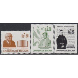 Bolivia 976/78 1998 Serie Antigua Personalidades MNH