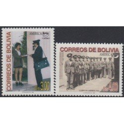Bolivia 979/80 1998 América Upaep Auxiliares de entrega MNH