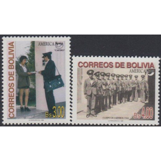 Bolivia 979/80 1998 América Upaep Auxiliares de entrega MNH Bolivia 979/80 1998 América Upaep Auxiliares de entrega MNH