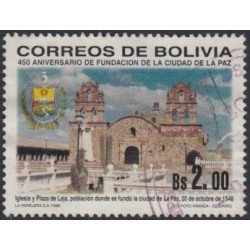 Bolivia 989 1998 450 Aniversario de fundación de la ciudad de La Paz Usado Bolivia 989 1998 450 Aniversario de fundación de la ciudad de La Paz Usado