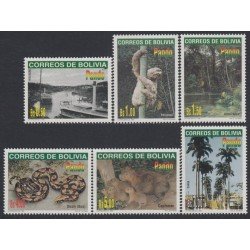 Bolivia 990/95 1998 Fauna Región de Pando MNH Bolivia 990/95 1998 Fauna Región de Pando MNH