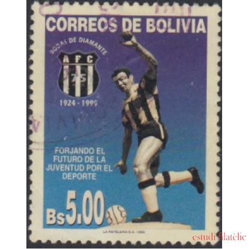 Bolivia 1002 1999 75 Aniversario del Club de Fútbol AFC Usado