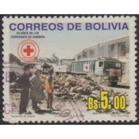 Bolivia 1003 1999 50 Años de los Convenios de Ginebra Usado Bolivia 1003 1999 50 Años de los Convenios de Ginebra Usado