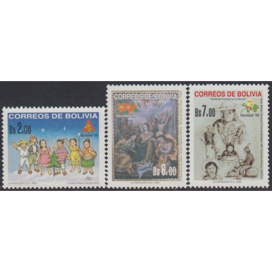 Bolivia 1033/35 1999 Navidad Christmas Infantes Museo de Sta Teresa MNH Bolivia 1033/35 1999 Navidad Christmas Infantes Museo de Sta Teresa MNH