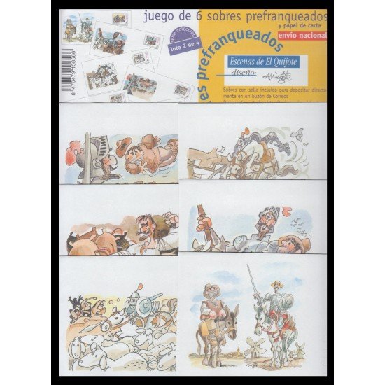 España Spain Sobres Oficiales 1/24 1999 Escenas del Quijote España Spain Sobres Oficiales 1/24 1999 Escenas del Quijote