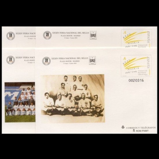 Sobres Enteros Postales 78 a/d Centenario Real Madrid 2002 Fútbol Football Sobres Enteros Postales 78 a/d Centenario Real Madrid 2002 Fútbol Football