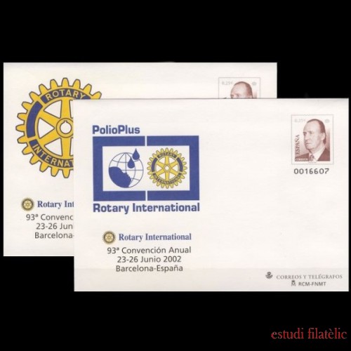 Sobres Enteros Postales 80 a/d Rotary 2002 