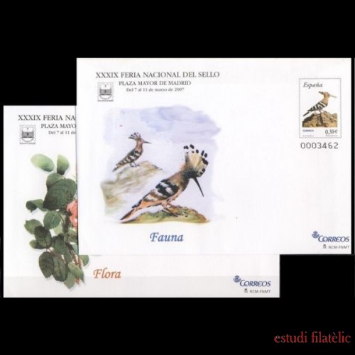 Sobres Enteros Postales 112/13 2007 XXXIX FNS Flora y fauna 