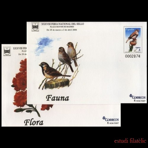 Sobres Enteros Postales 105/6 Feria del Sello 2006  