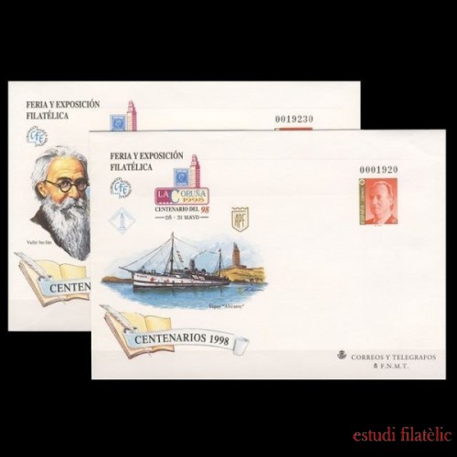 Sobres Enteros Postales 46/7 La Coruña 98  