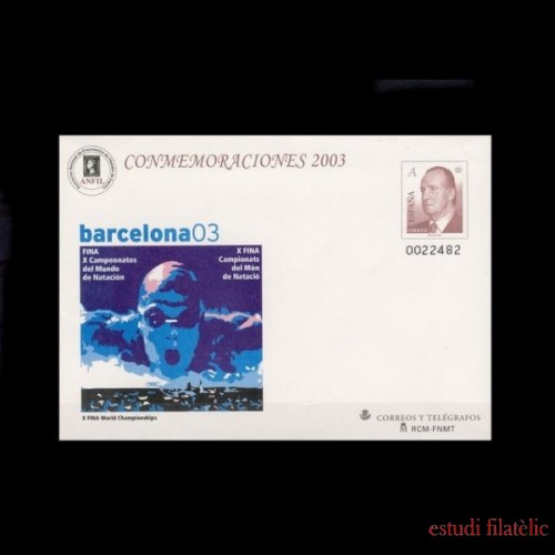 Sobres Enteros Postales 87 Campeonato Natación 2003 