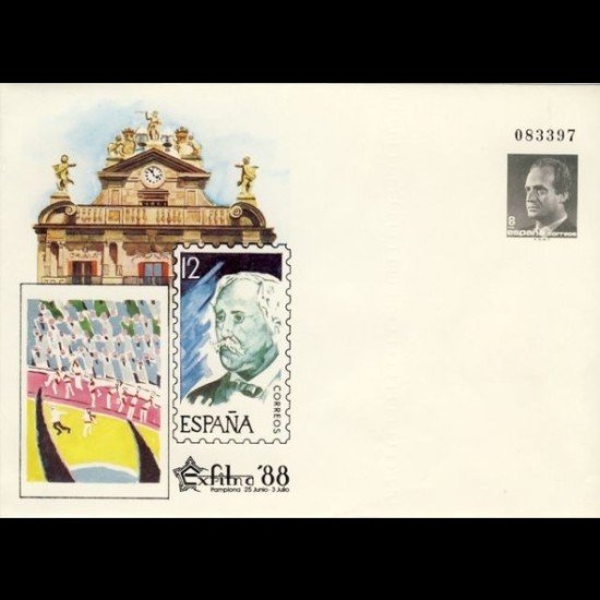 Sobres Enteros Postales 10B Exfilna 88 Pamplona Sobres Enteros Postales 10B Exfilna 88 Pamplona