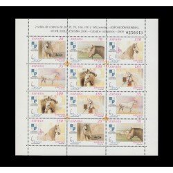 España Spain Minipliego 69 2000 Exposición Mundial Filatelia España Caballos cartujanos Horse España Spain Minipliego 69 2000 Exposición Mundial Filatelia España Caballos cartujanos Horse