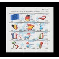 España Spain Minipliego 63 Países del Euro 1999