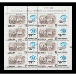 España Spain Minipliego 2 1983 Día del Sello Carro de correo romano España Spain Minipliego 2 1983 Día del Sello Carro de correo romano