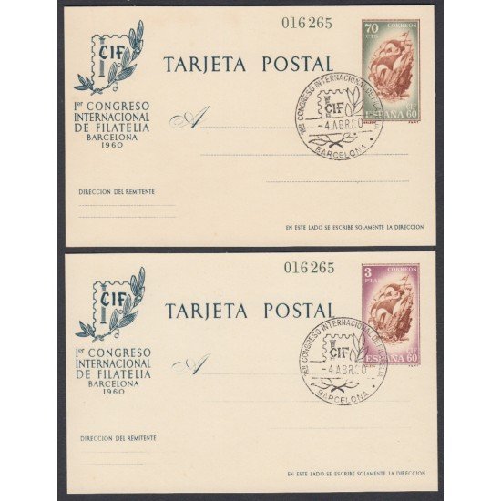 España Spain Entero Postal 88/89 CIF 1960 Matasello Primer Dia Barco Boat España Spain Entero Postal 88/89 CIF 1960 Matasello Primer Dia Barco Boat