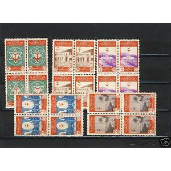 Marruecos  270/74 1946 Pro Tuberculosos 1946 Bl.4  MNH