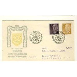 España Spain 1143/63 (1144+1160) 1955/56 General Franco SPD Sobres de Primer Día