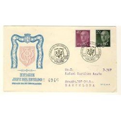 España Spain 1143/63 (1145+1148) 1955/56 General Franco SPD Sobres de Primer Día