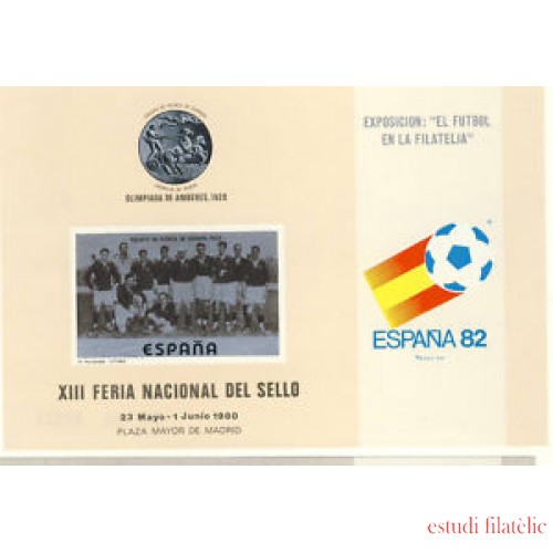 España Spain Hojitas Recuerdo 83 1980 FNMT ESPAÑA HOJITAS RECUERDO FNMT Nº 83 1980 FUTBOL