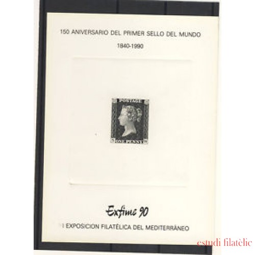 España Spain Hojitas Recuerdo 123 1990 FNMT Exfime 90 Tirada: 300