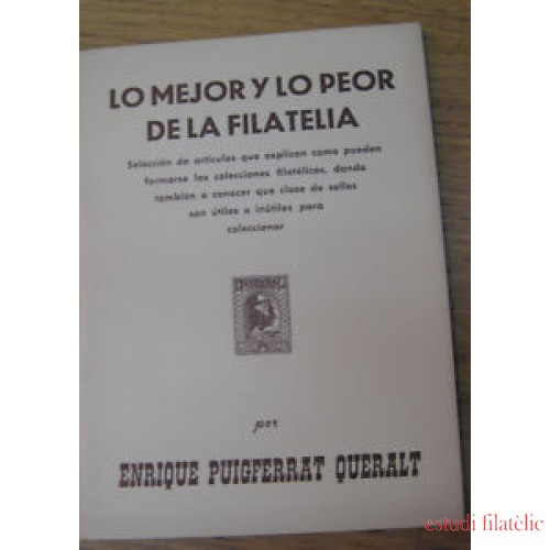 FILATELIA - Biblioteca - Catálogogos España y Colonias - EsellEd1960Puigferrat2 - LO MEJOR Y LO PEOR DE LA FILATELIA PUIGFERRAT 1960