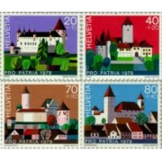 VAR1/S  Suiza Switzerland   Nº 1086/89  1979  Sellos por la patria Castillos suizos Lujo