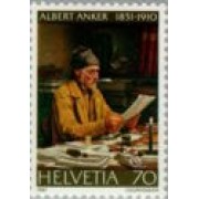 Suiza - 1123 - 1981 150º Aniv. del pintor Albert Anker Pintura del museo de Bellas Artes de Lausanne Lujo