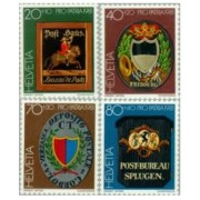 Suiza - 1128/31 - 1981 Por la patria Insignias de oficinas postales Lujo