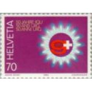 Suiza - 1145  - 1981 50º Aniv. de la Unión Inter, de la industria de Gas Llama, emblema Lujo