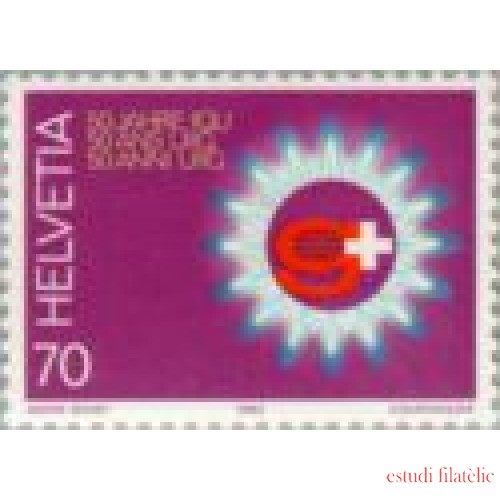 Suiza - 1145  - 1981 50º Aniv. de la Unión Inter, de la industria de Gas Llama, emblema Lujo