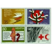 CIN/S Suiza Switzerland  Nº 1256/59  1986 Aniversarios y acontecimientos Lujo