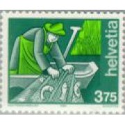 Suiza - 1337 - 1990 El hombre y su trabajo Pescador Lujo