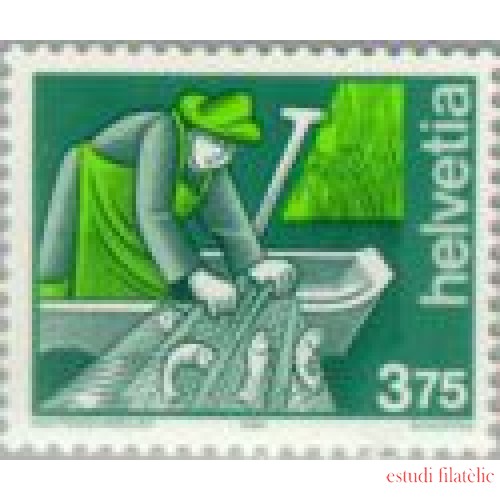 Suiza - 1337 - 1990 El hombre y su trabajo Pescador Lujo