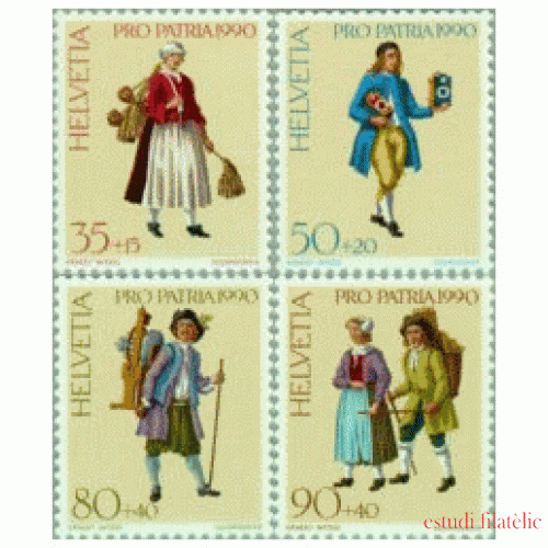 Suiza - 1343/46 - 1990 Por la patria  700 Años de arte y cultura Lujo