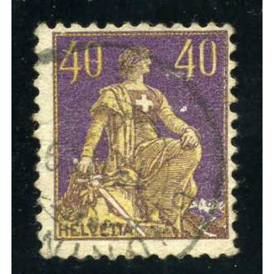 Suiza -123a - 1907-17 Helvetia Usado