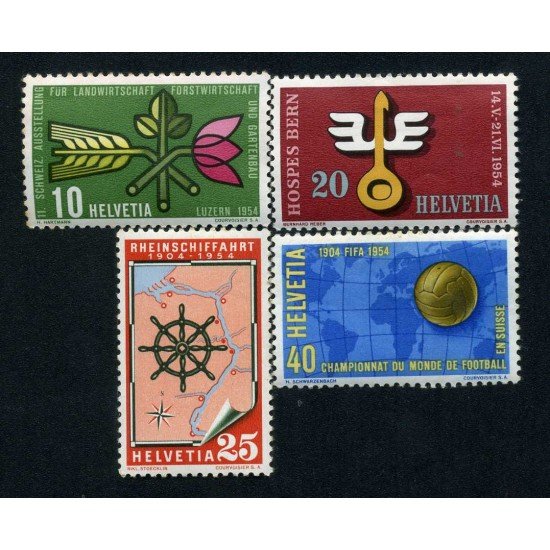 Suiza Switzerland 544/47 1954 Serie de propaganda Acontecimientos MH