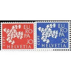 Suiza Switzerland 682/83 1961 Europa Paloma MNH